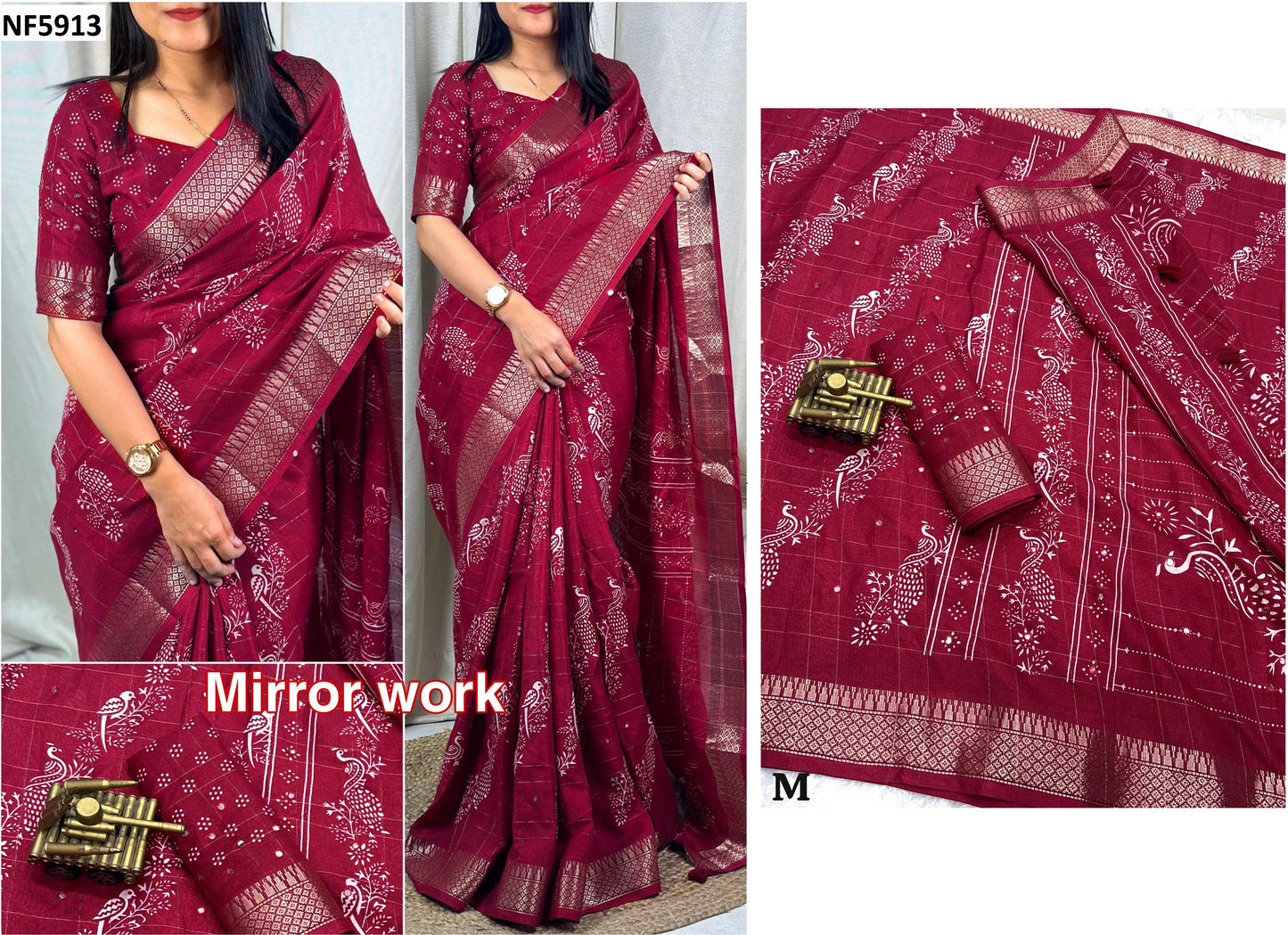 Nf5913 Vmk. Kalamkari Sarees