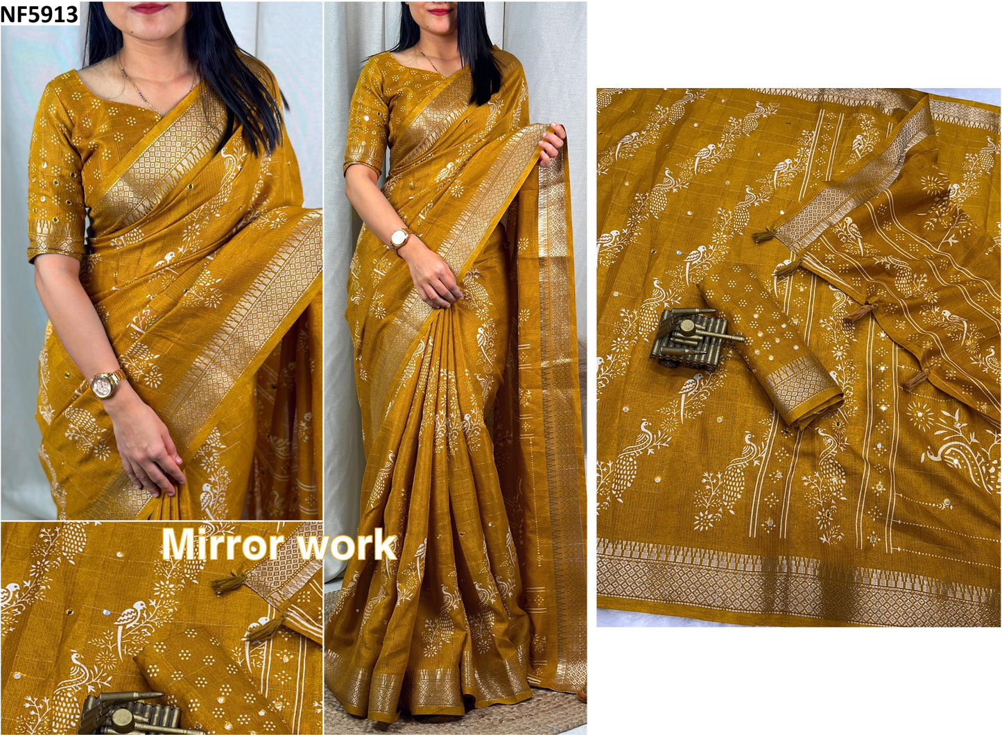 Nf5913 Vmk. Kalamkari Sarees