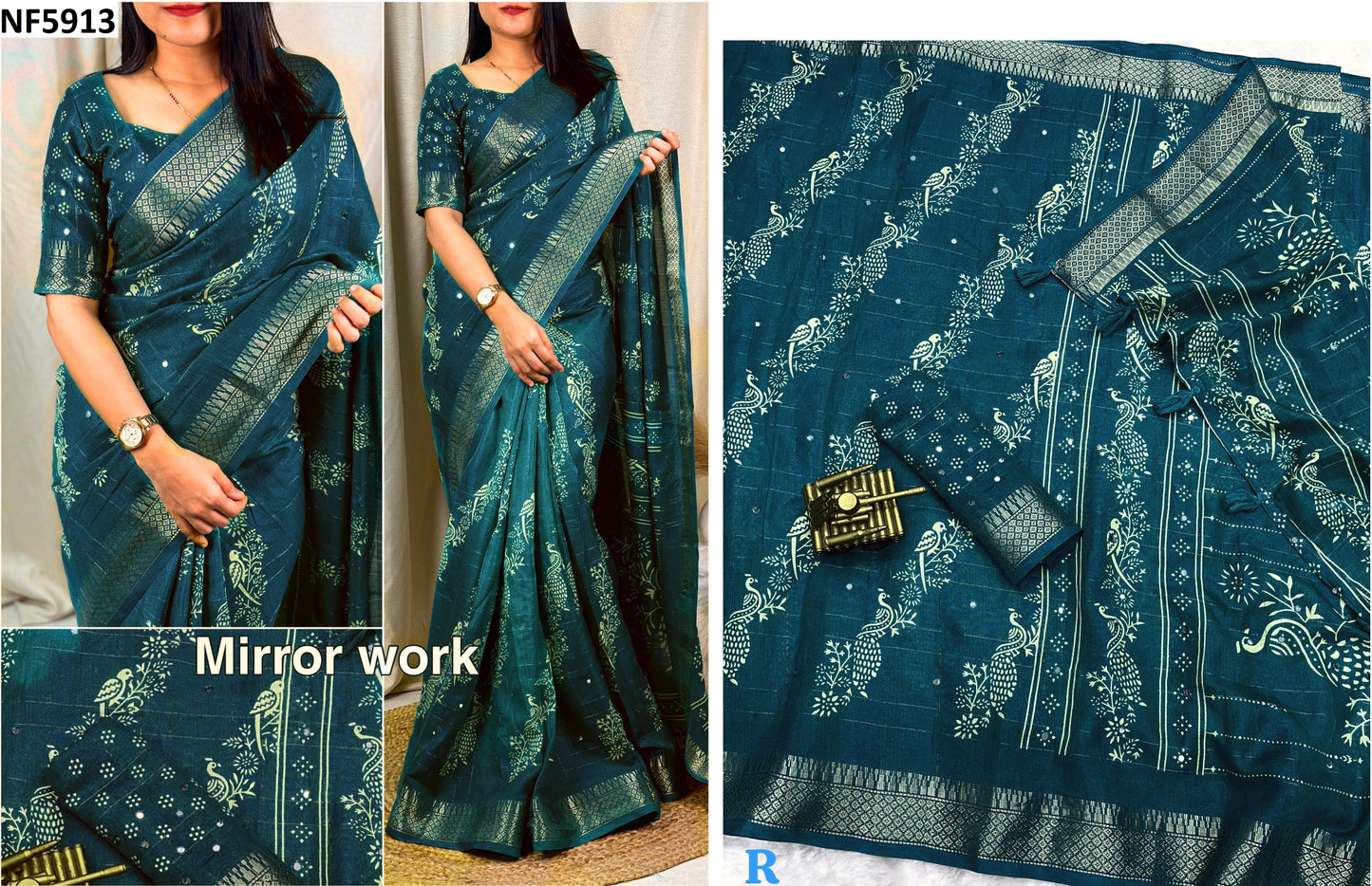 Nf5913 Vmk. Kalamkari Sarees
