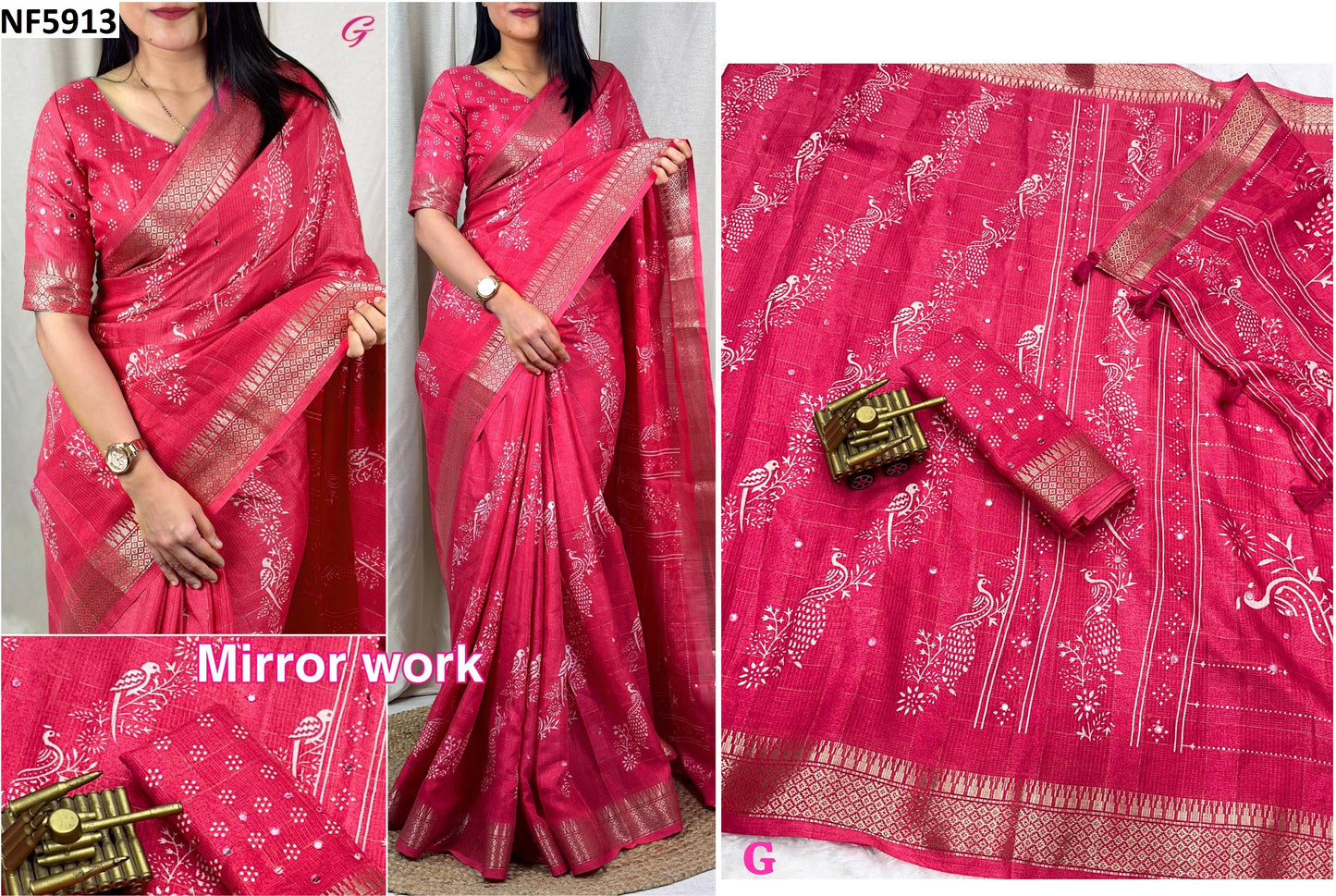 Nf5913 Vmk. Kalamkari Sarees