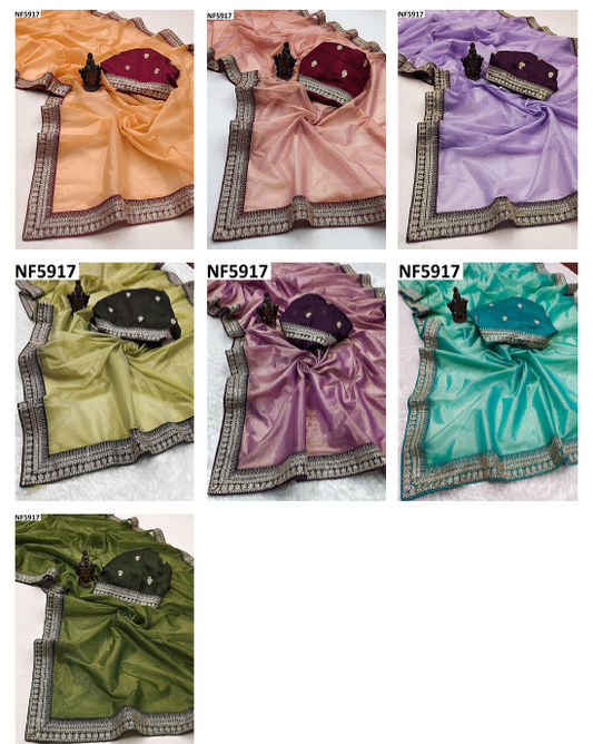 Nf5917 Vmk. Soft Tissue Sarees