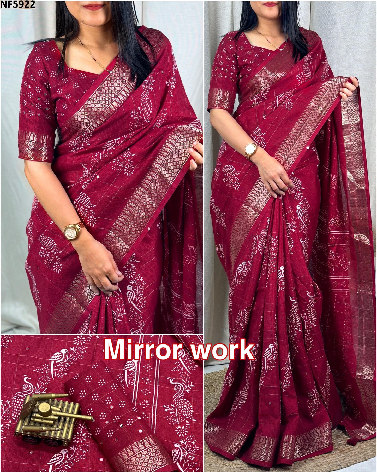 Nf5922 Vmk. Cotton Sarees