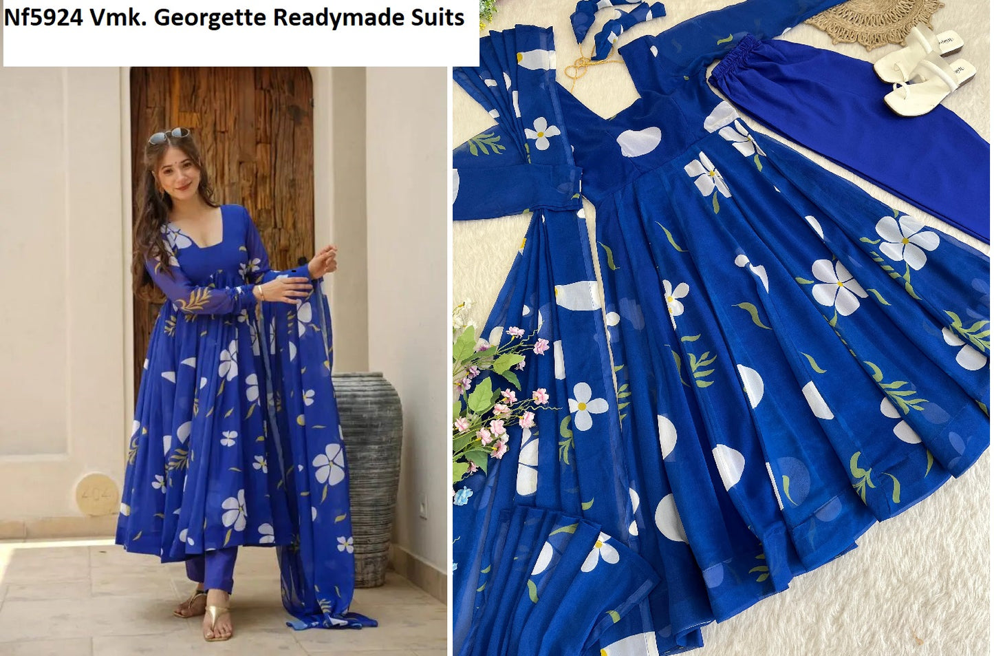 Nf5924 Vmk. Georgette Readymade Suits