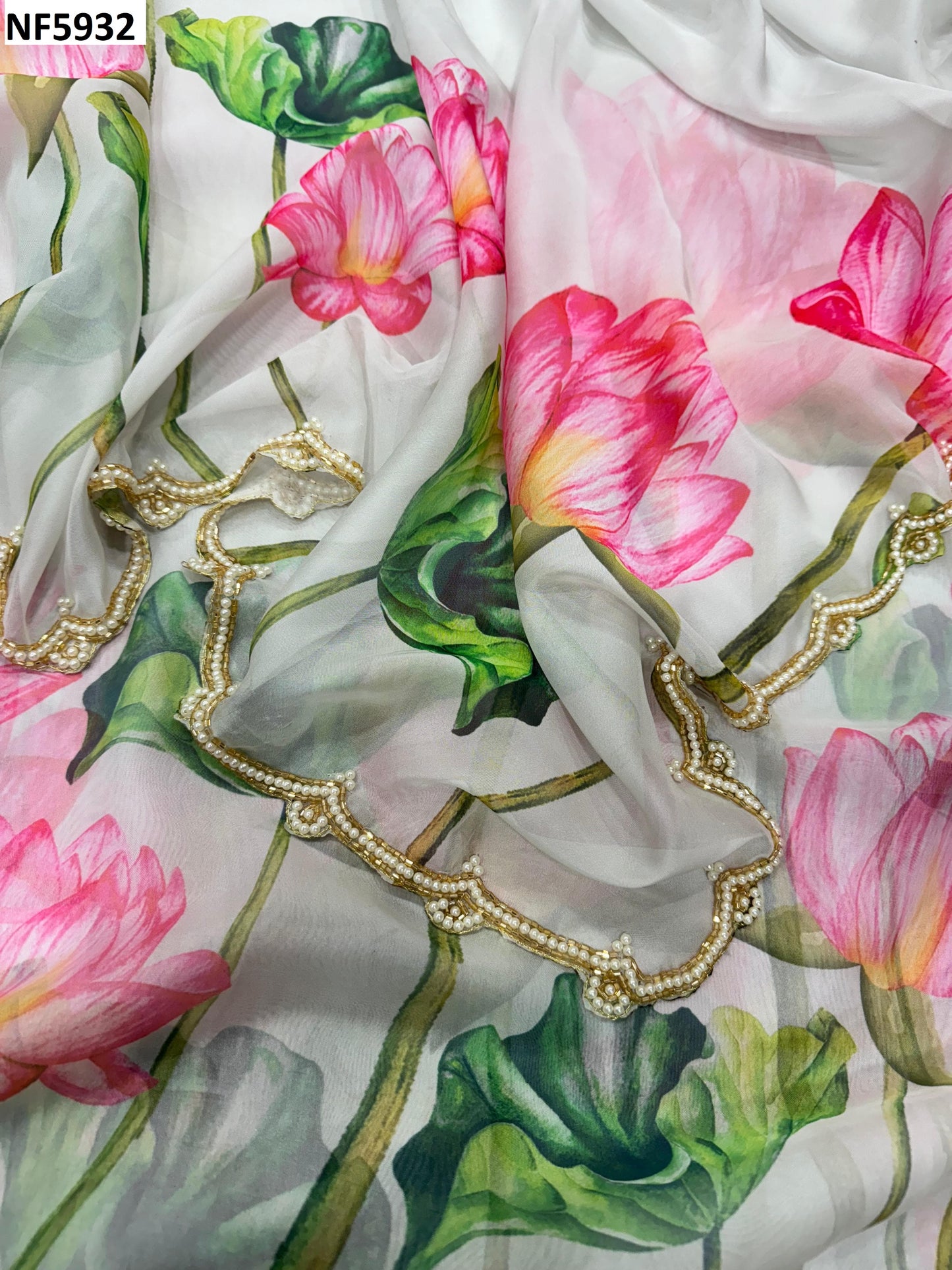 Nf5932 Vmk. Floral Print Sarees