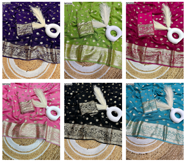 Nf5934 Vmk. Georgette Sarees