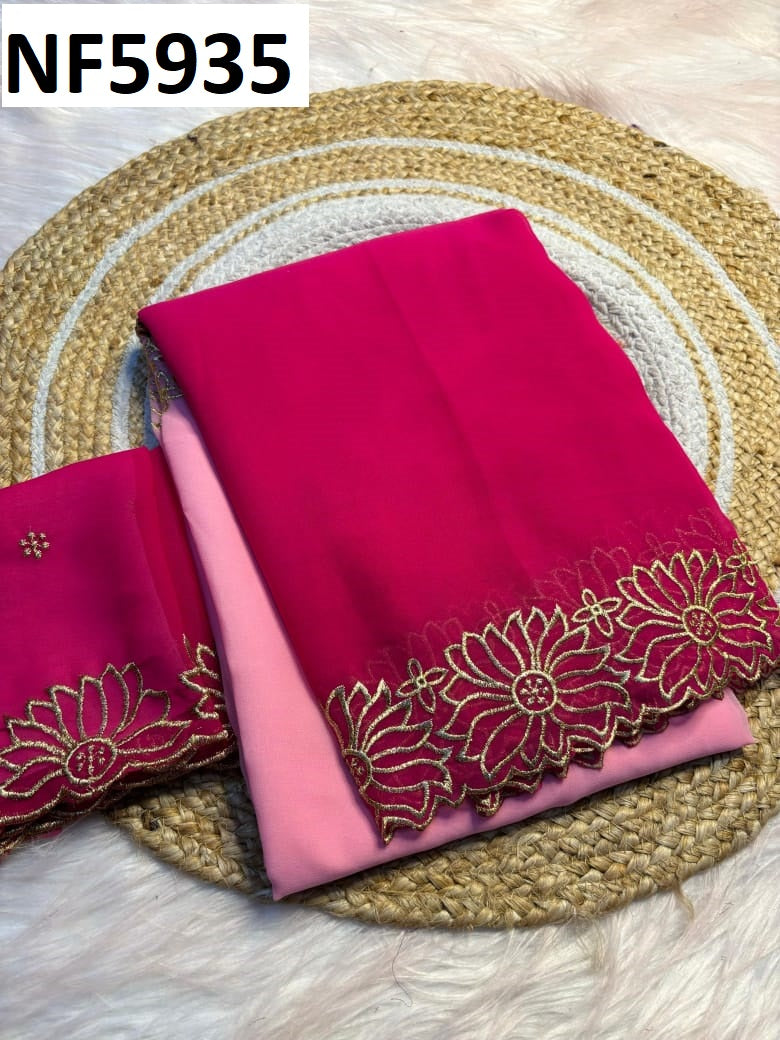 Nf5935 Vmk. Embroidery Sarees