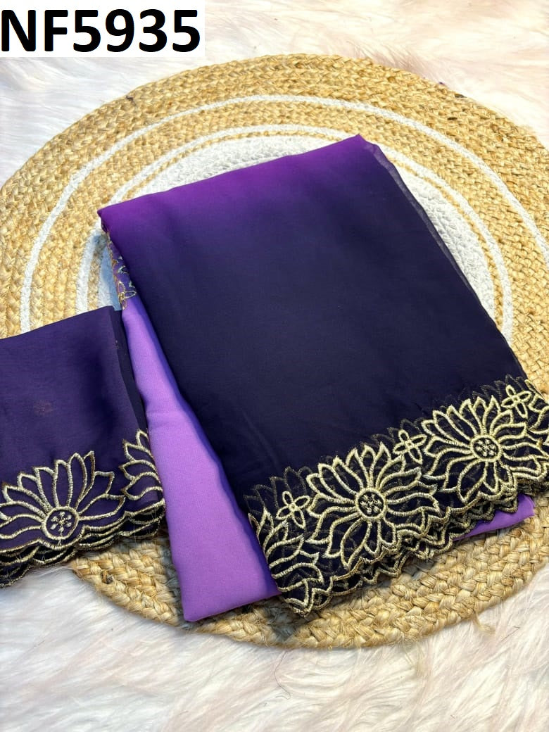 Nf5935 Vmk. Embroidery Sarees