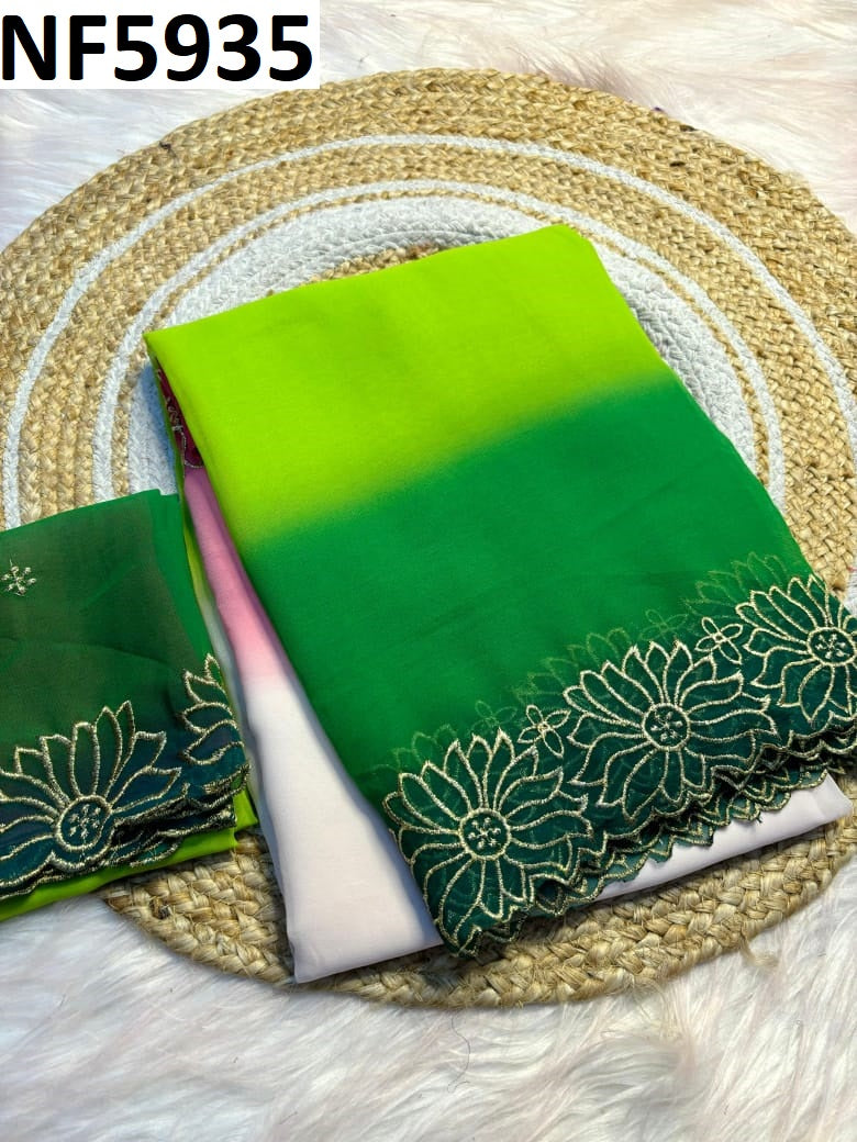 Nf5935 Vmk. Embroidery Sarees