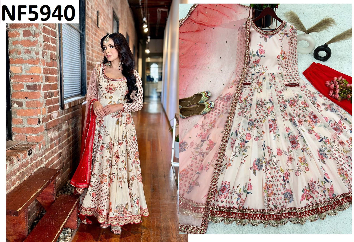 Nf5940 Vmk. Georgette Readymade Suits