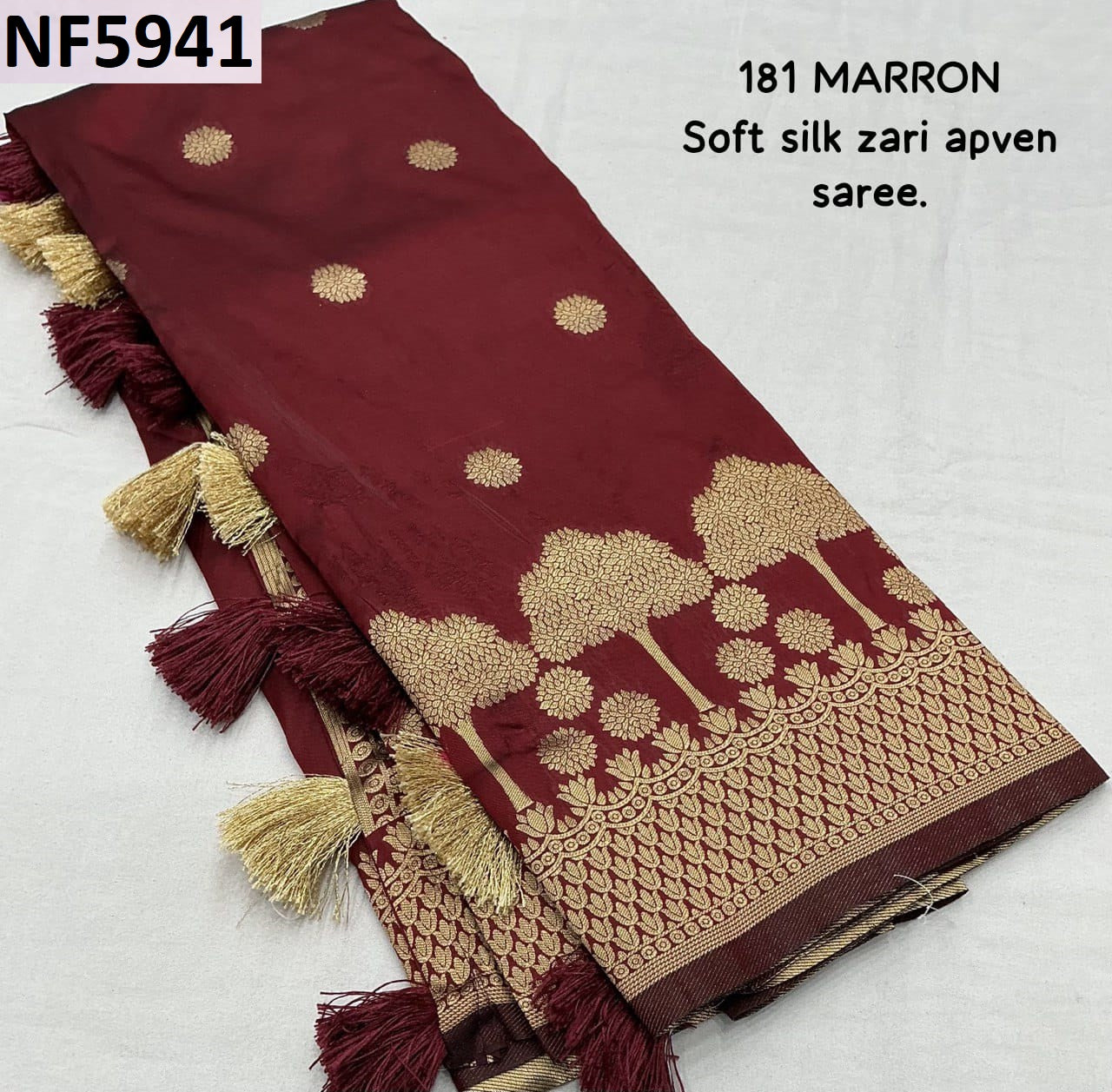 Nf5941 Vmk. Tassles Sarees