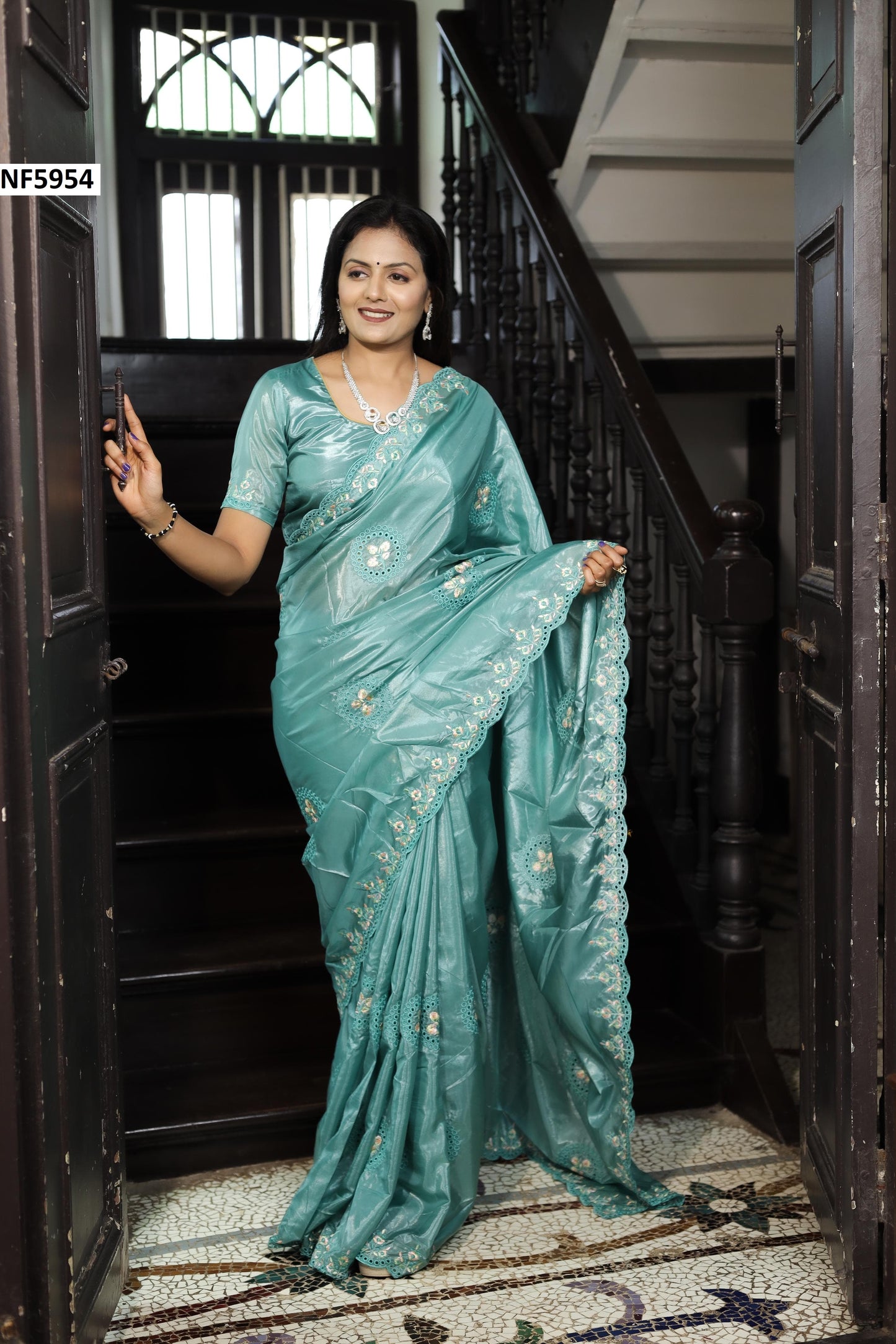 Nf5954 Vmk. Cutwork Sarees