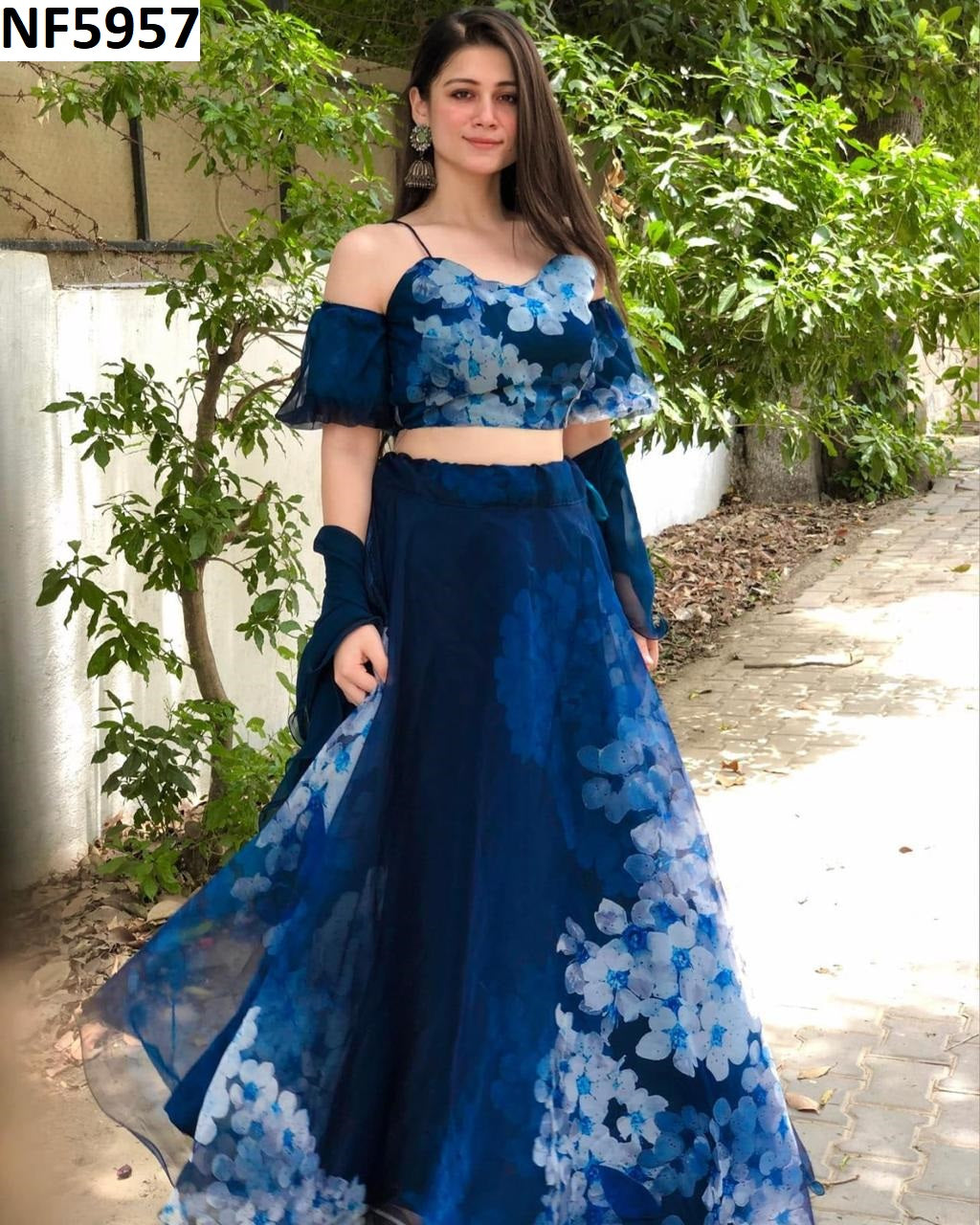 Nf5957 Vmk. Organza Readymade Lehenga Choli