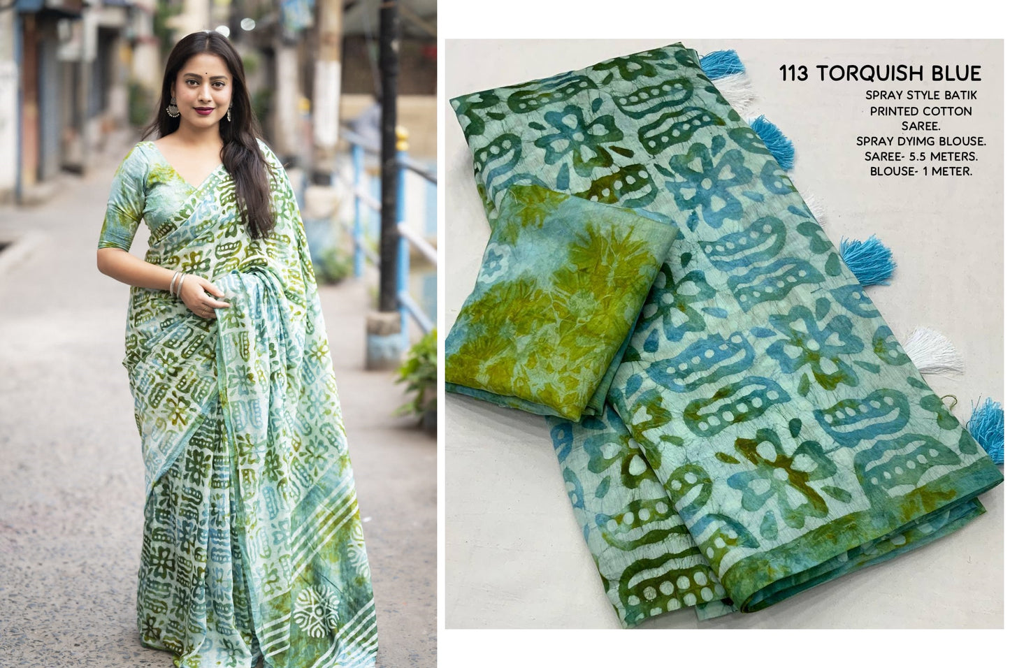 Nf5958 Vmk. Block Prints Sarees