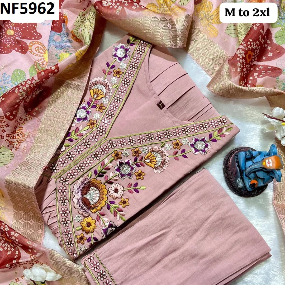 Nf5962 Vmk. Silk Cotton Readymade Suits