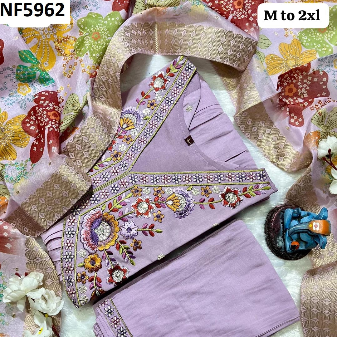 Nf5962 Vmk. Silk Cotton Readymade Suits