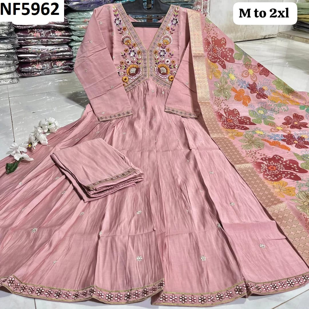 Nf5962 Vmk. Silk Cotton Readymade Suits