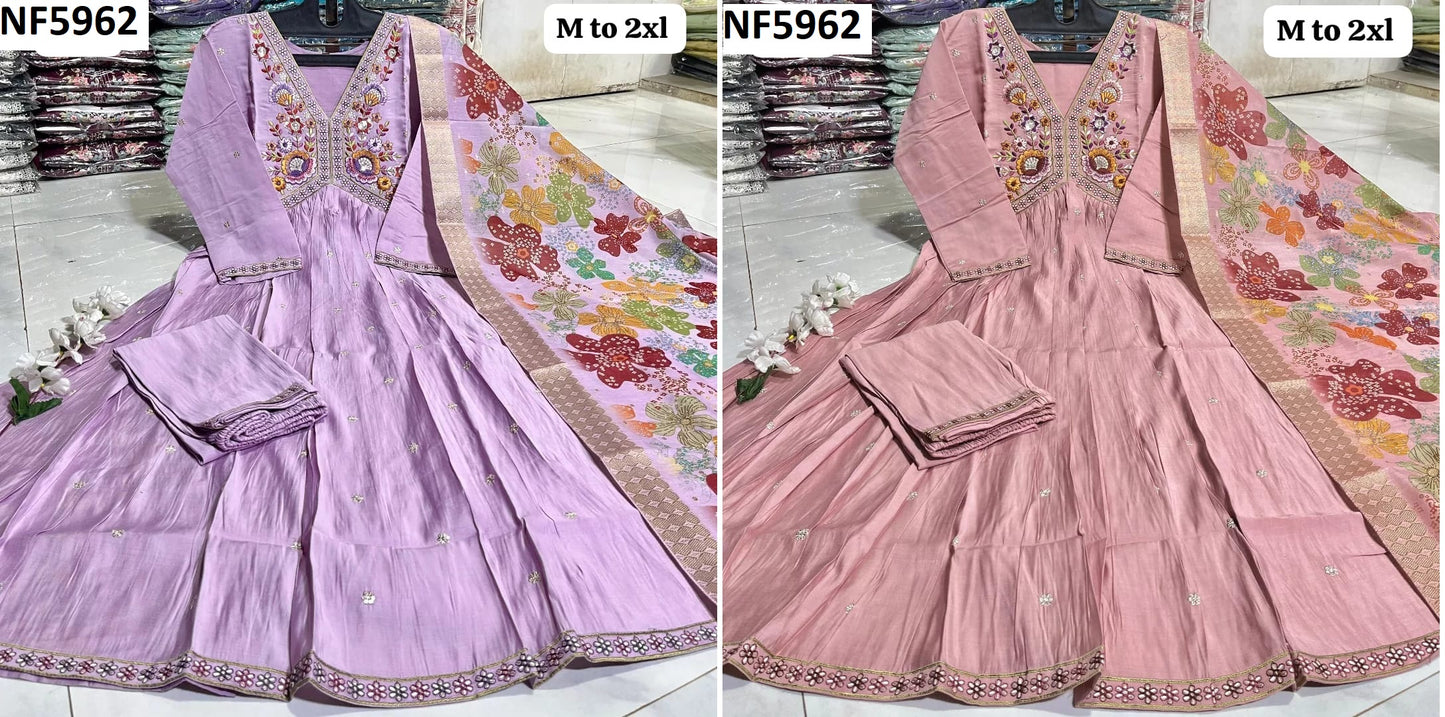 Nf5962 Vmk. Silk Cotton Readymade Suits