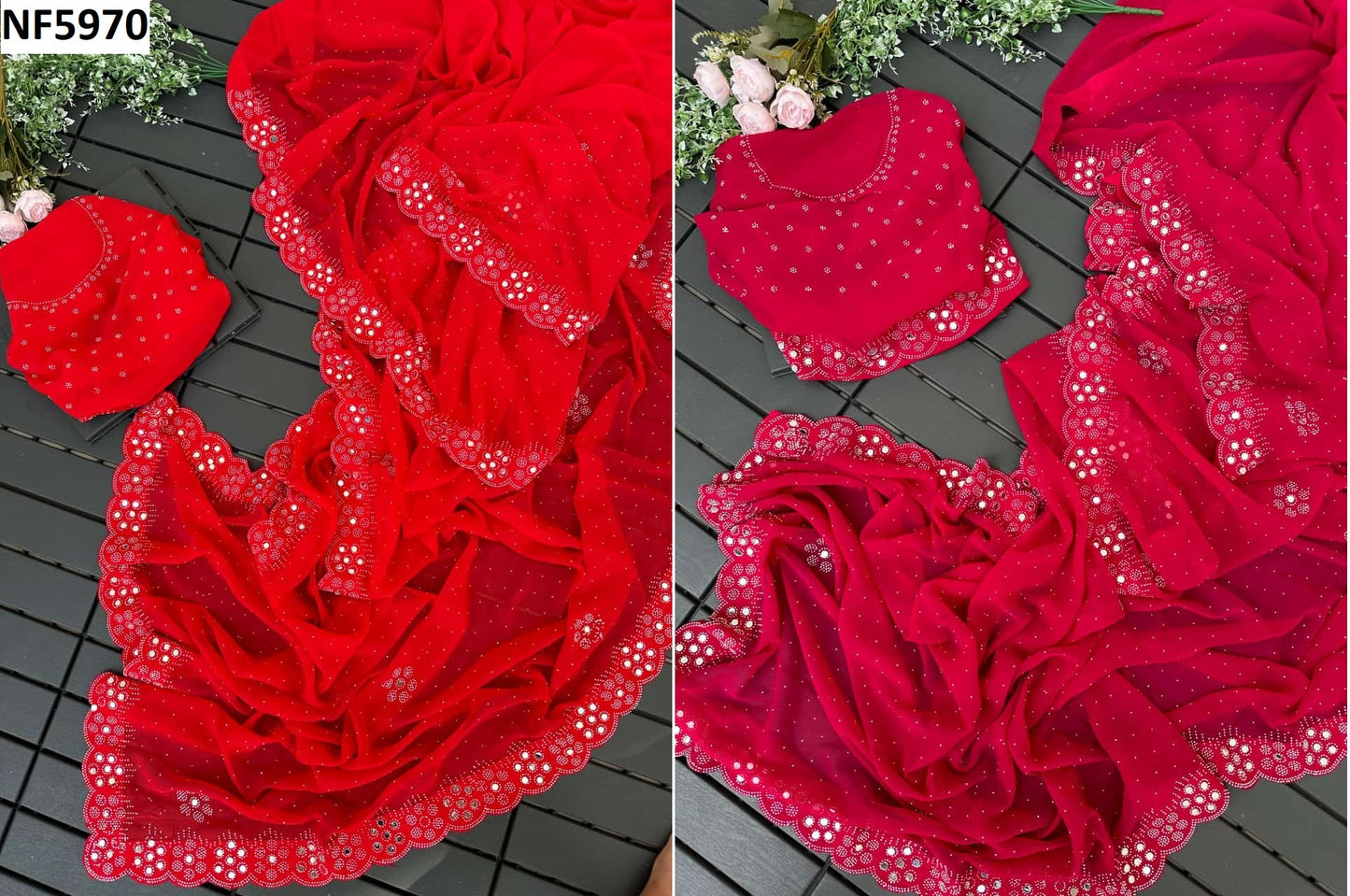 Nf5970 Vmk. Mirror Work Sarees