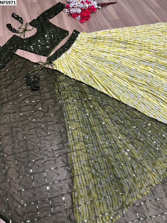 Nf5971 Vmk. Fox Georgette Lehenga Choli