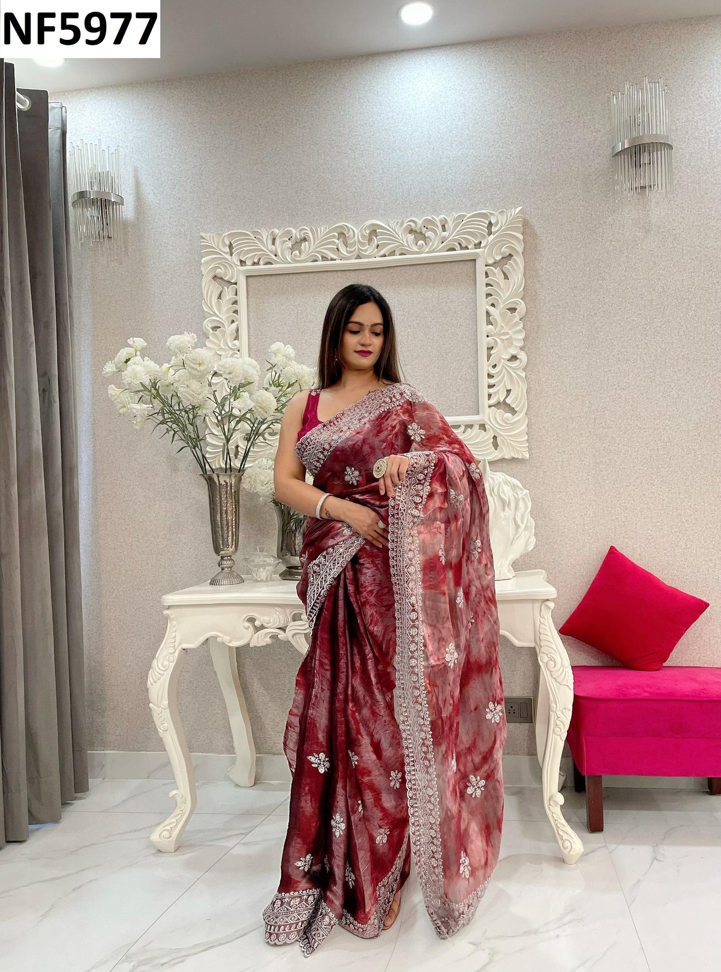 Nf5977 Vmk. Printed Sarees