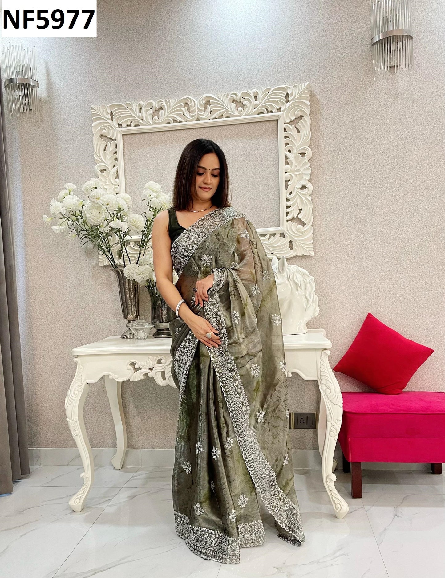 Nf5977 Vmk. Printed Sarees