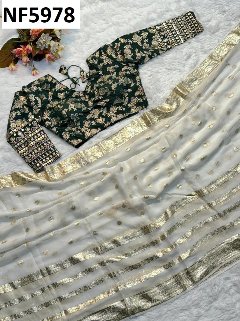 Nf5978 Vmk. Georgette Sarees