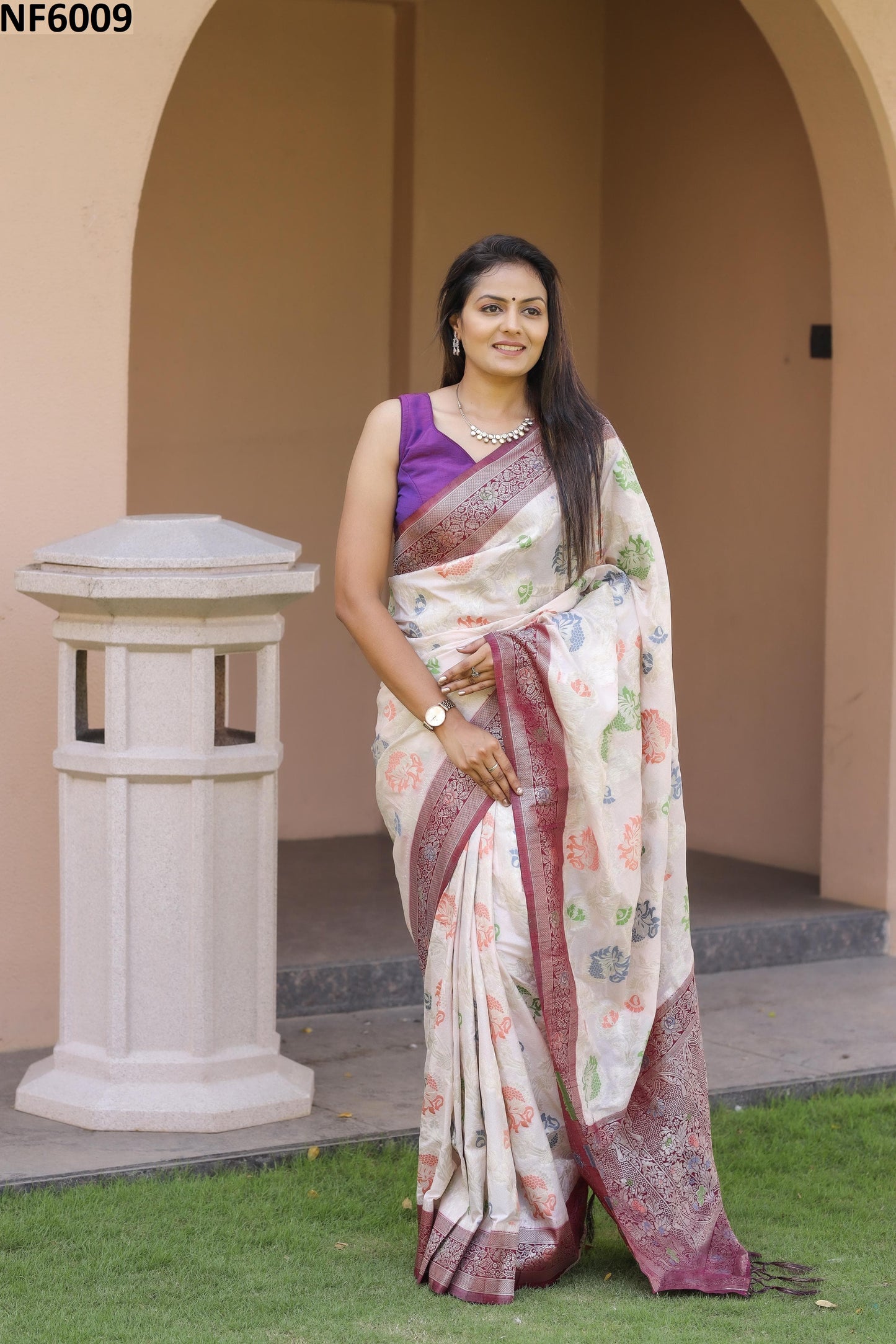 Nf6009 Vmk. Khadi Sarees