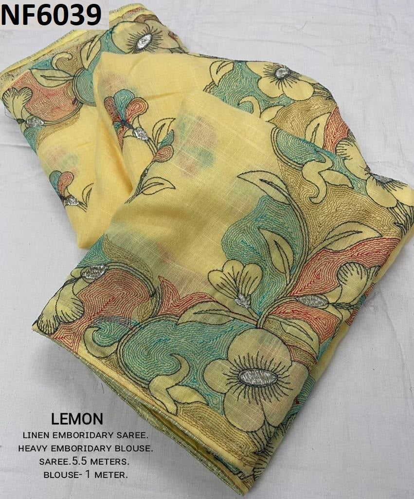 Nf6039 Vmk. Linen Sarees