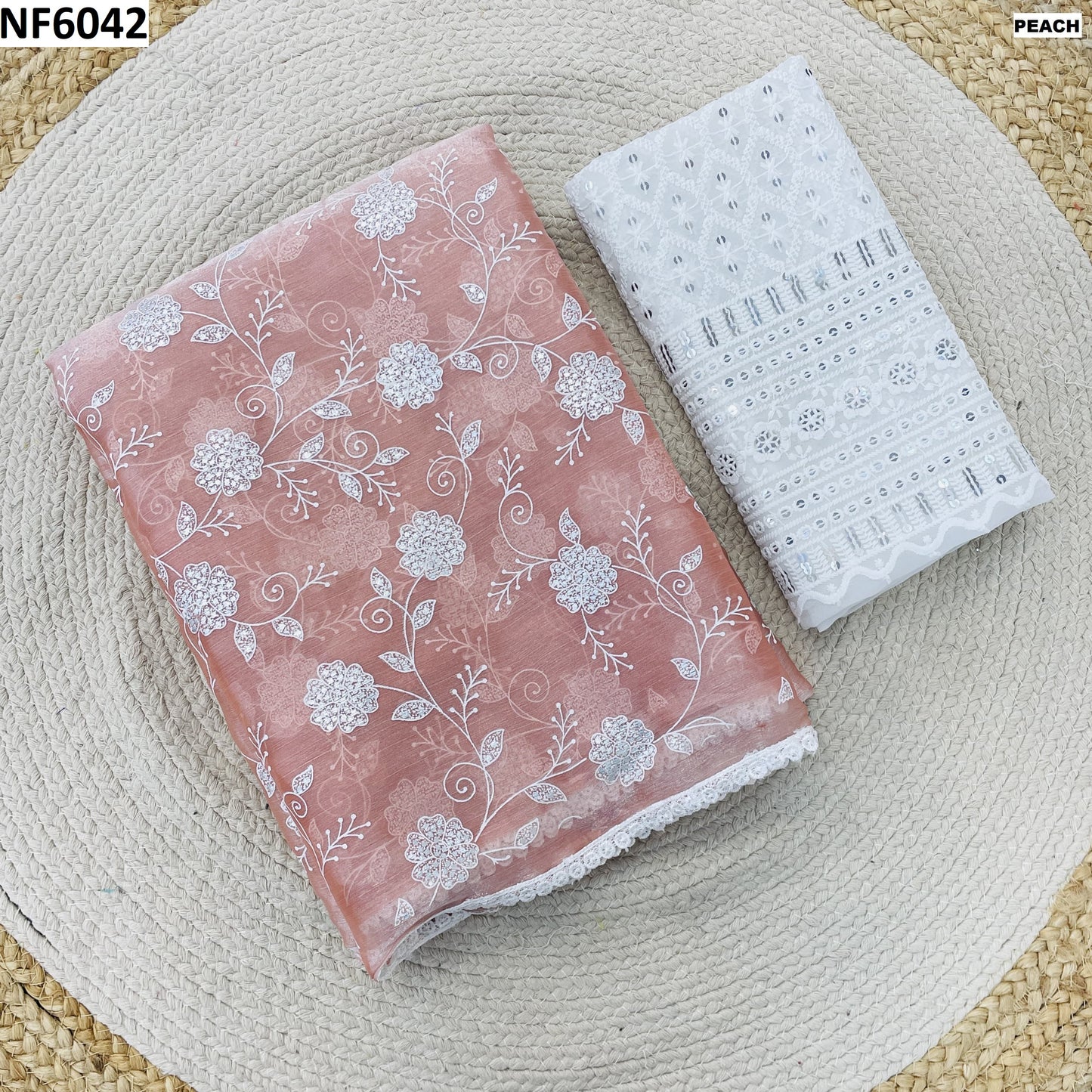 Nf6042 Vmk. Pulpy Print Sarees