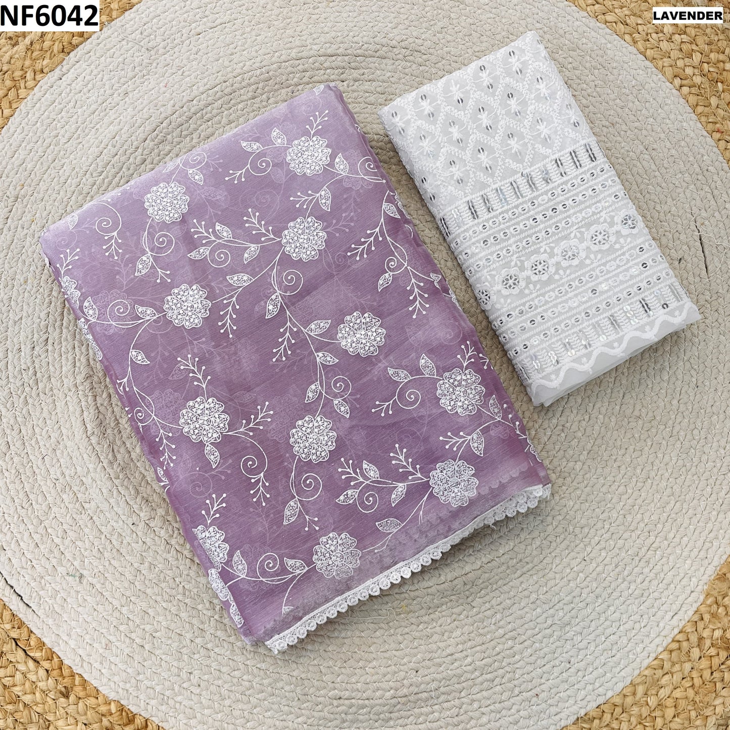 Nf6042 Vmk. Pulpy Print Sarees