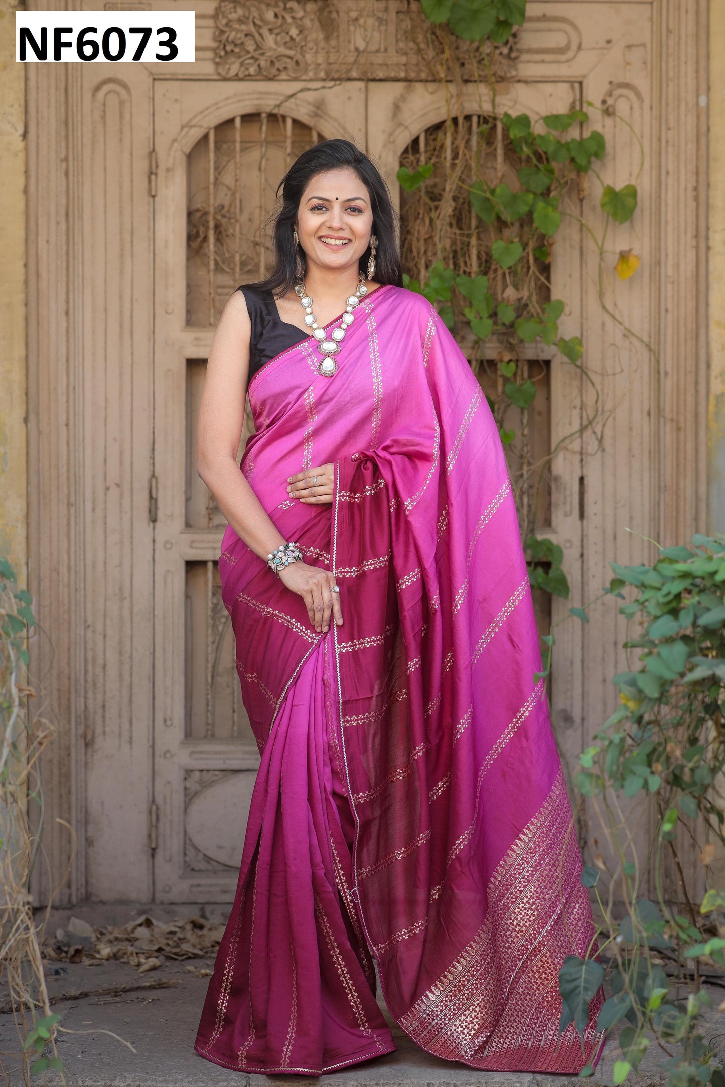 Nf6073 Vmk. Jacquard Sarees