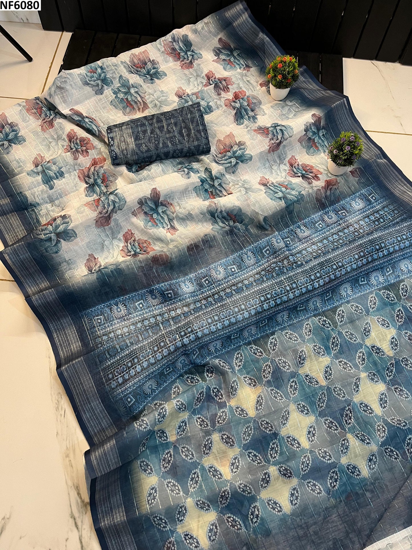 Nf6080 Vmk Digital Print Sarees