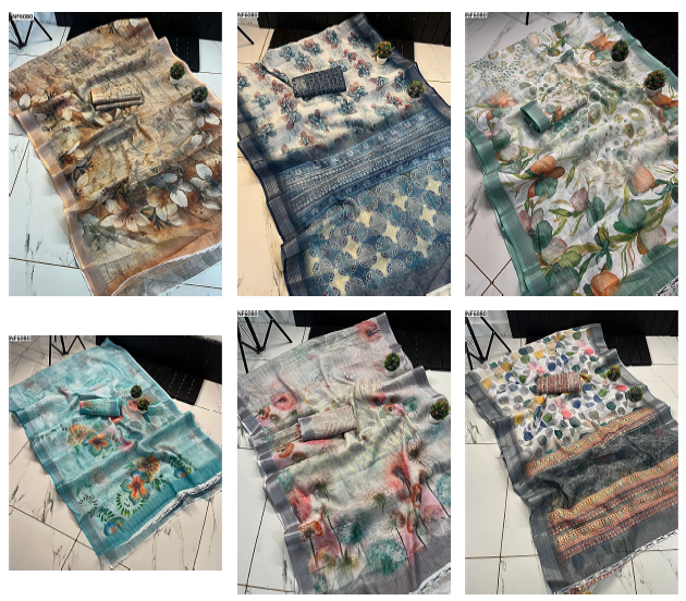 Nf6080 Vmk Digital Print Sarees