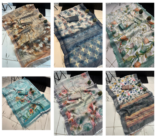 Nf6080 Vmk Digital Print Sarees