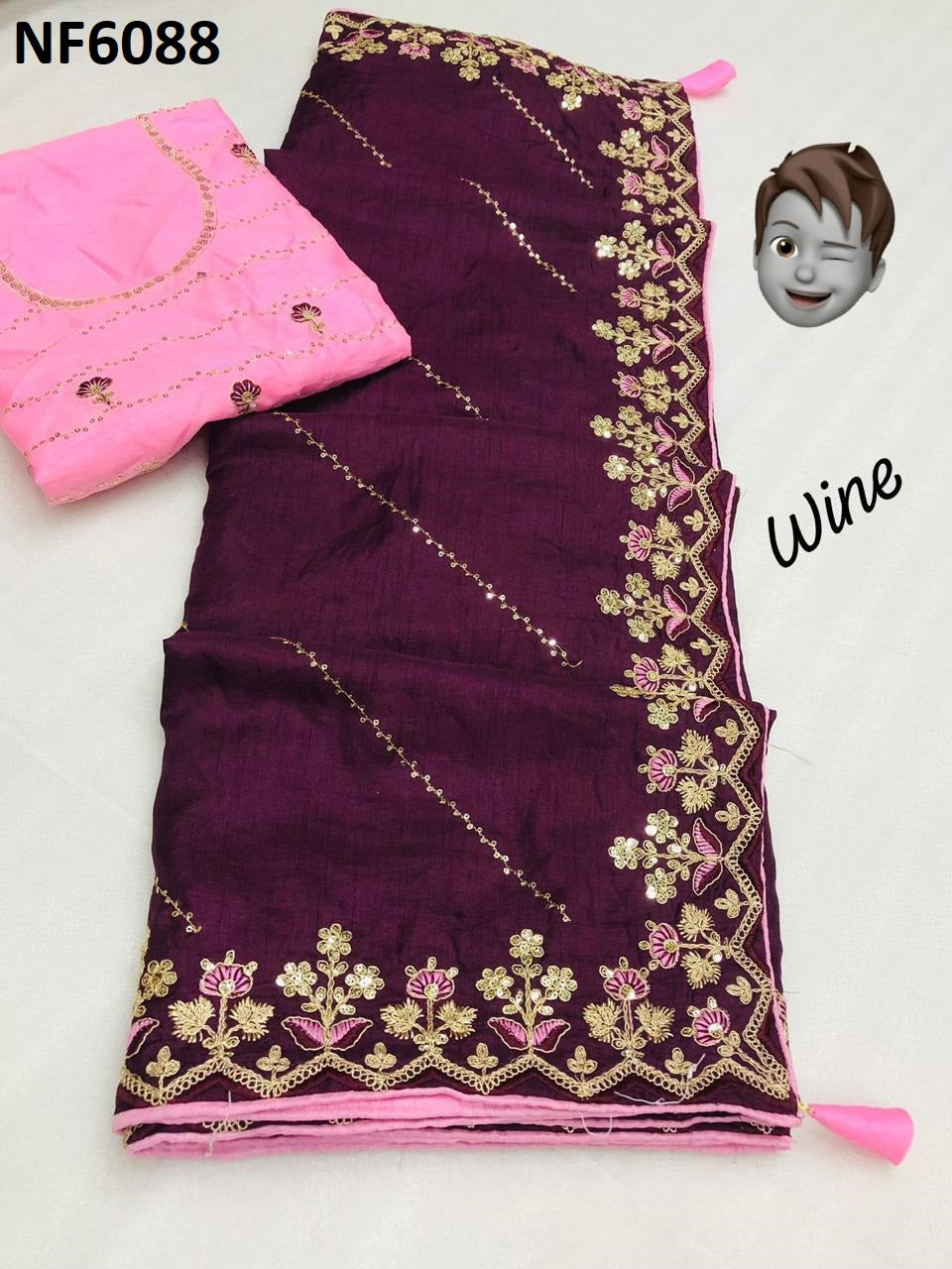 Nf6088 Vmk. Sequence Work Sarees