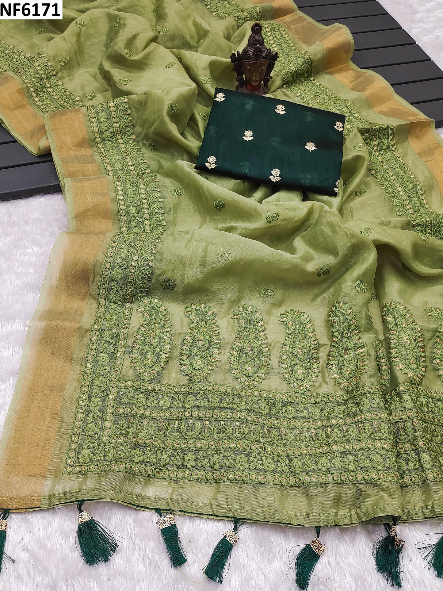 Nf6171 Vmk. Embroidery Sarees