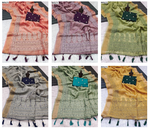 Nf6171 Vmk. Embroidery Sarees