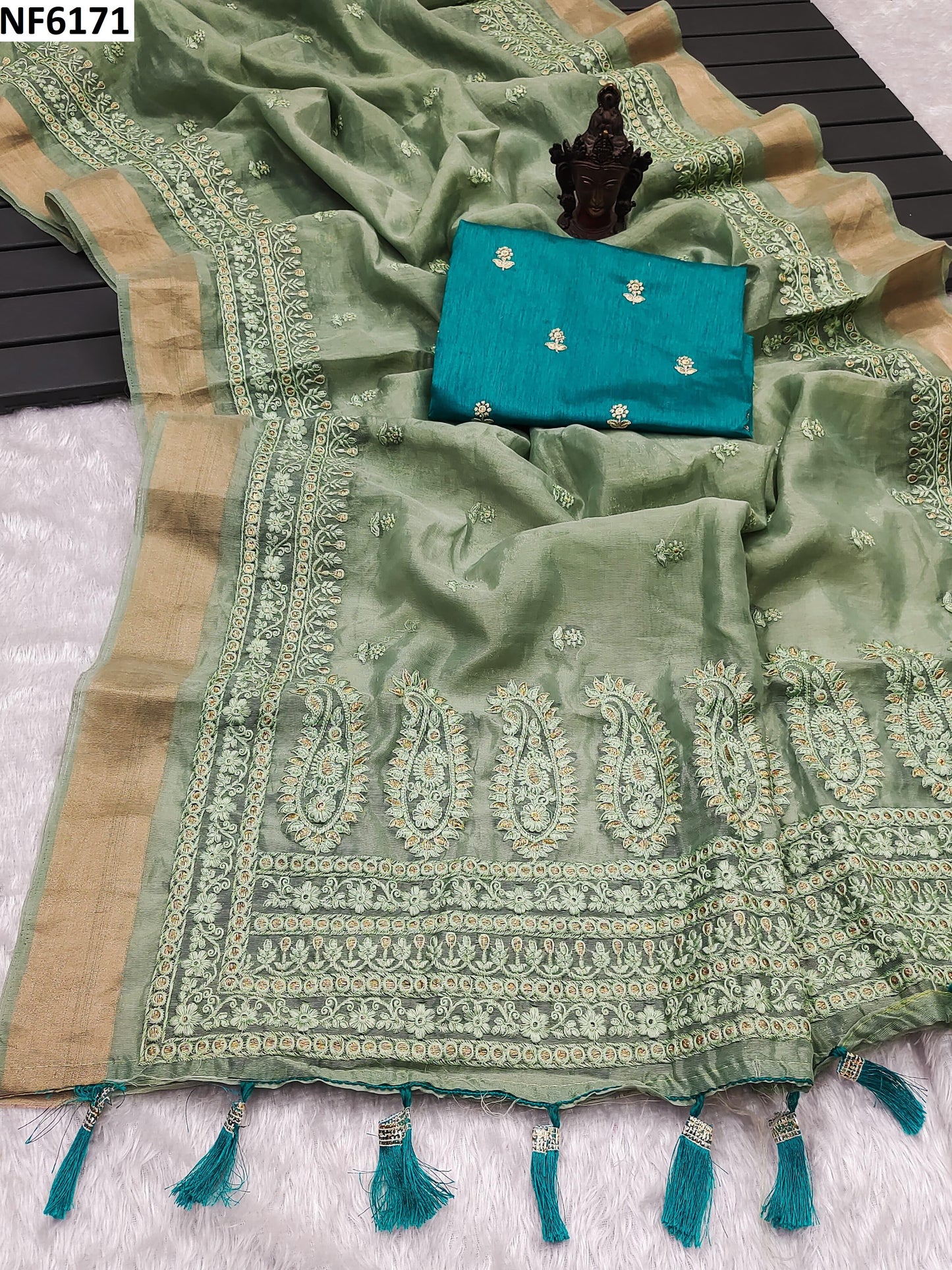 Nf6171 Vmk. Embroidery Sarees