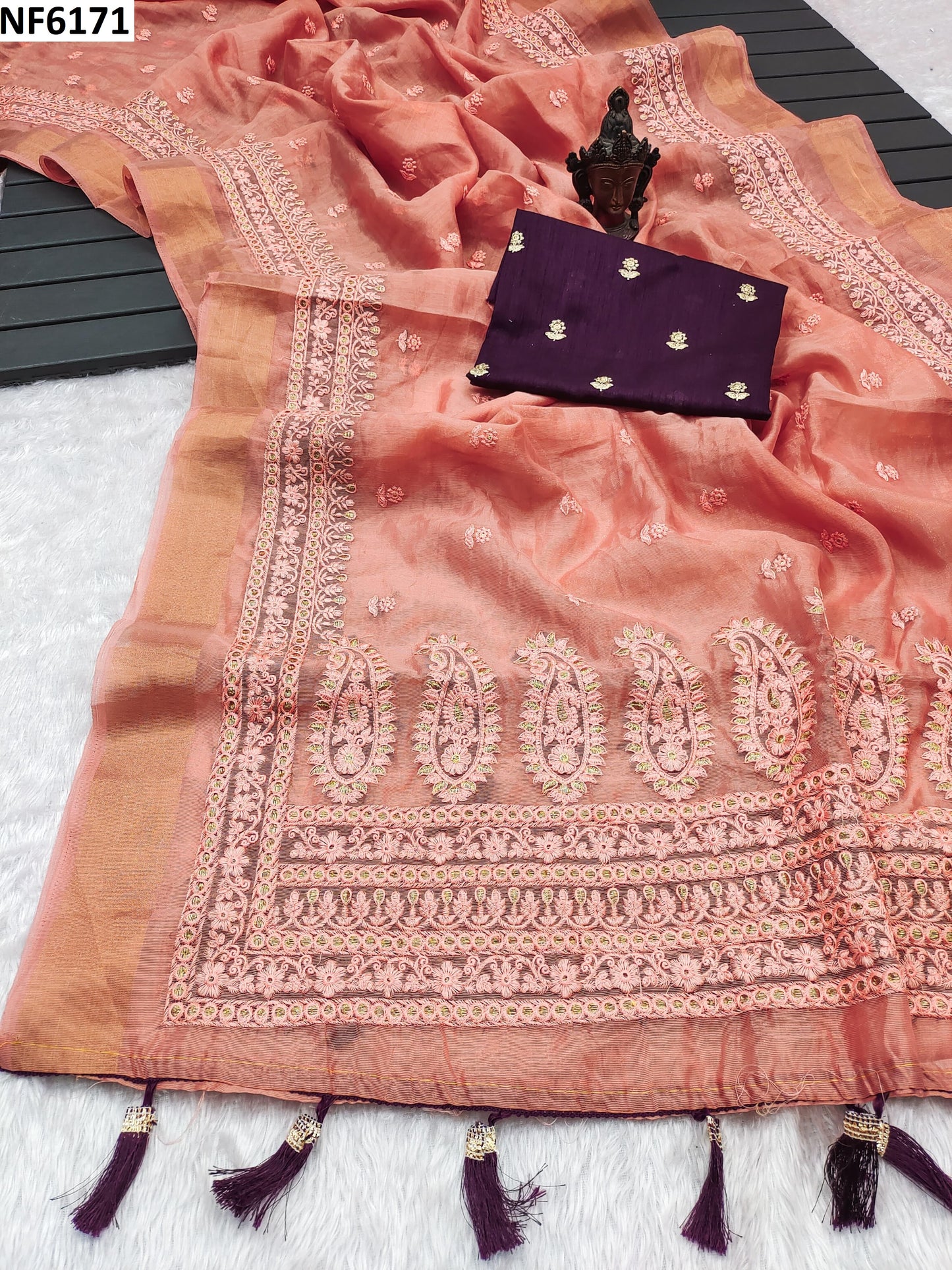 Nf6171 Vmk. Embroidery Sarees