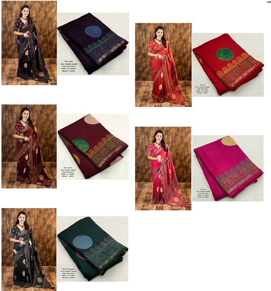 Nf6180 Vmk. Chanderi Sarees