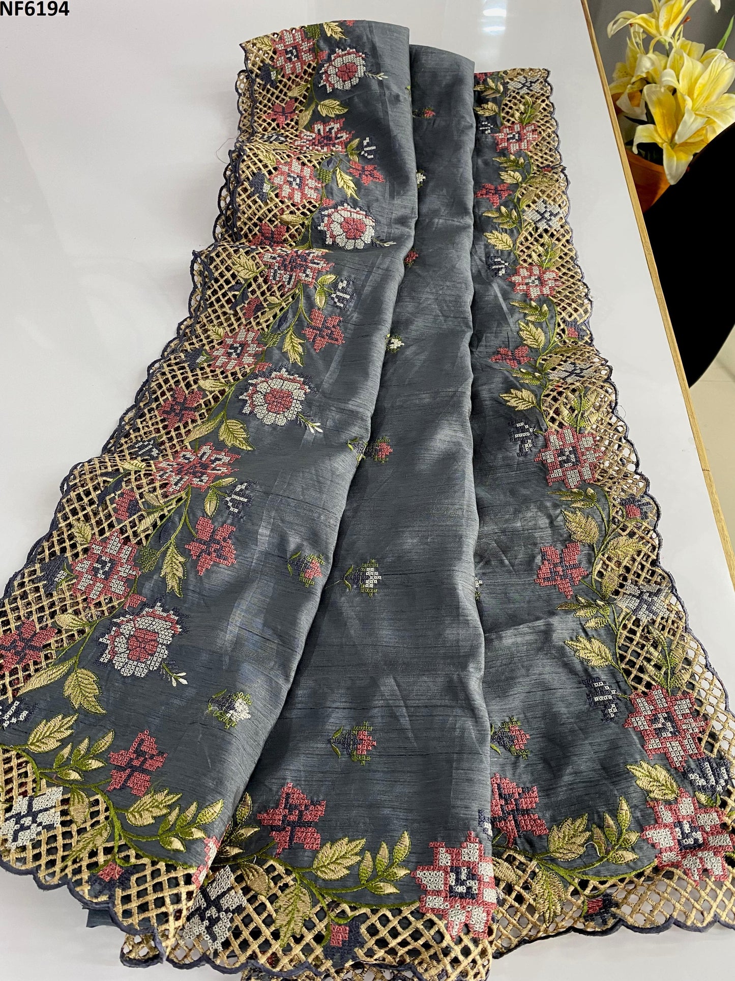 Nf6194 Vmk. Cutwork Sarees