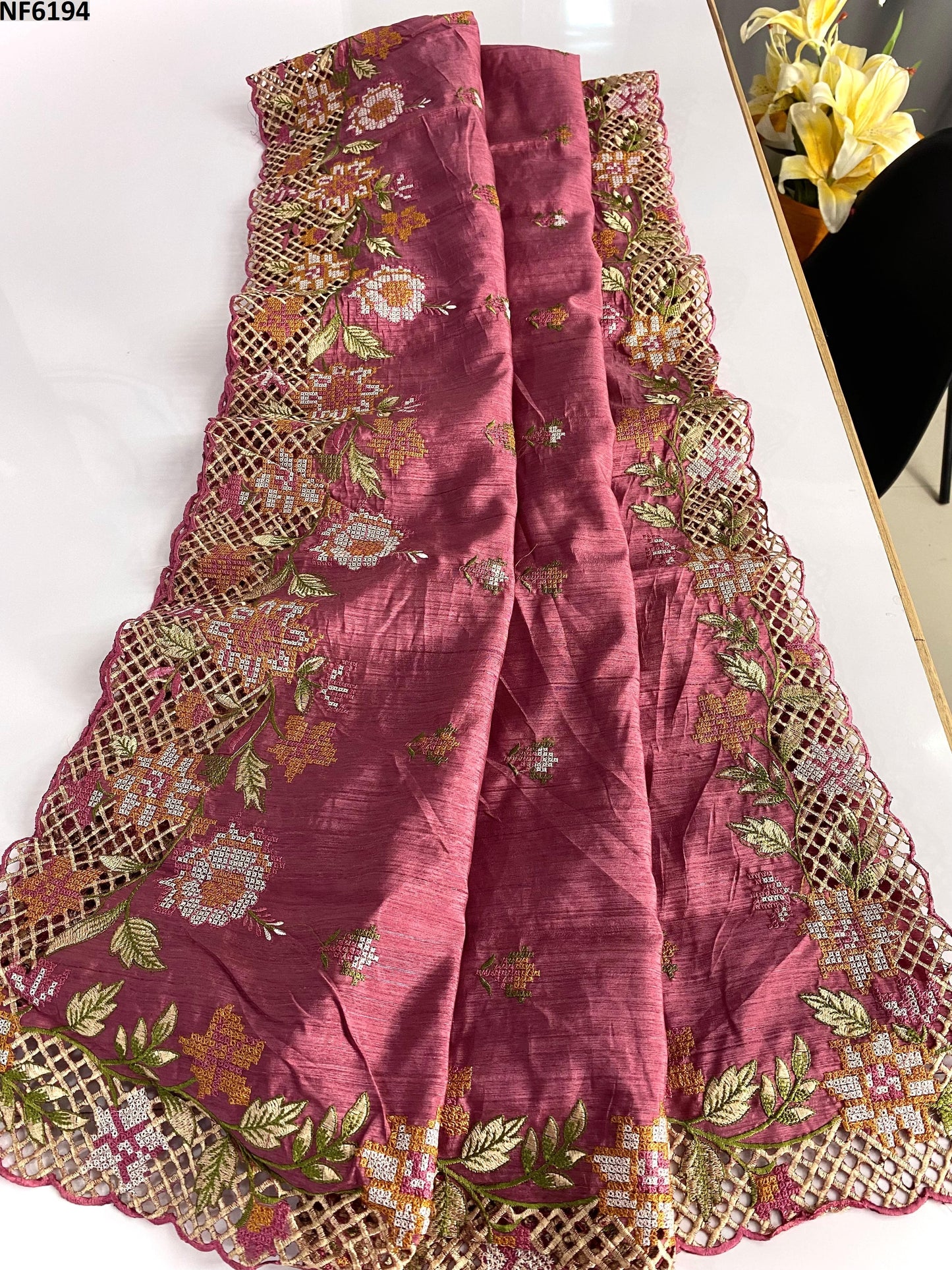 Nf6194 Vmk. Cutwork Sarees