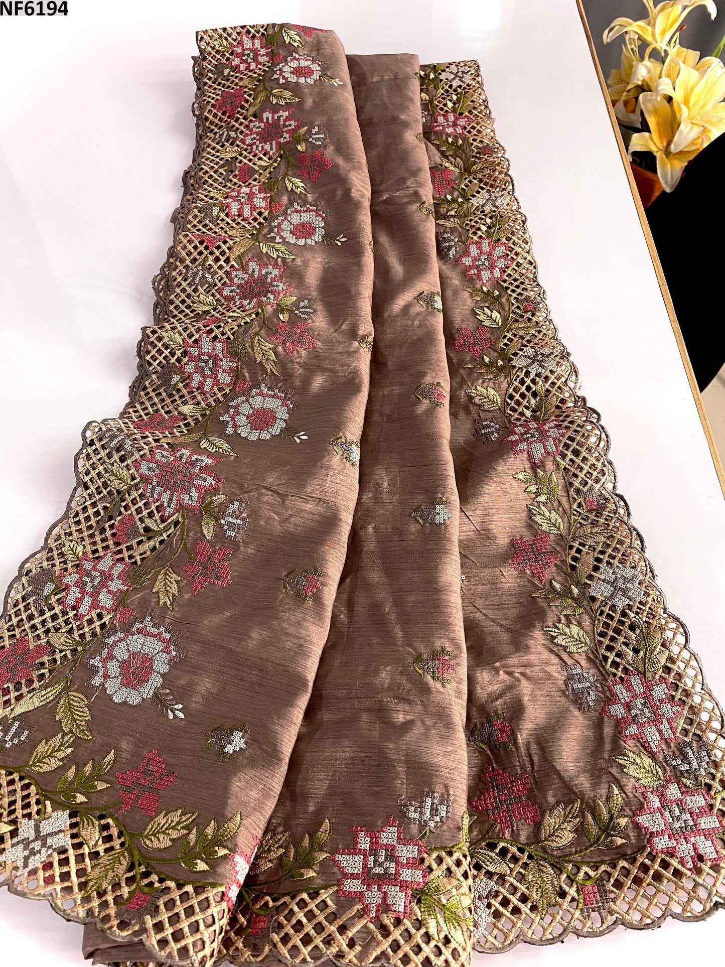 Nf6194 Vmk. Cutwork Sarees