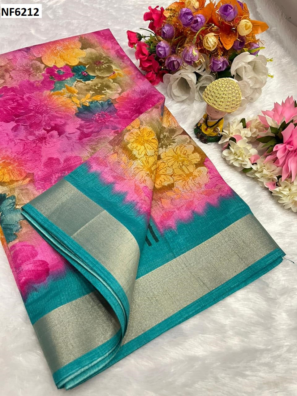 Nf6212 Vmk Tusser Silk Sarees