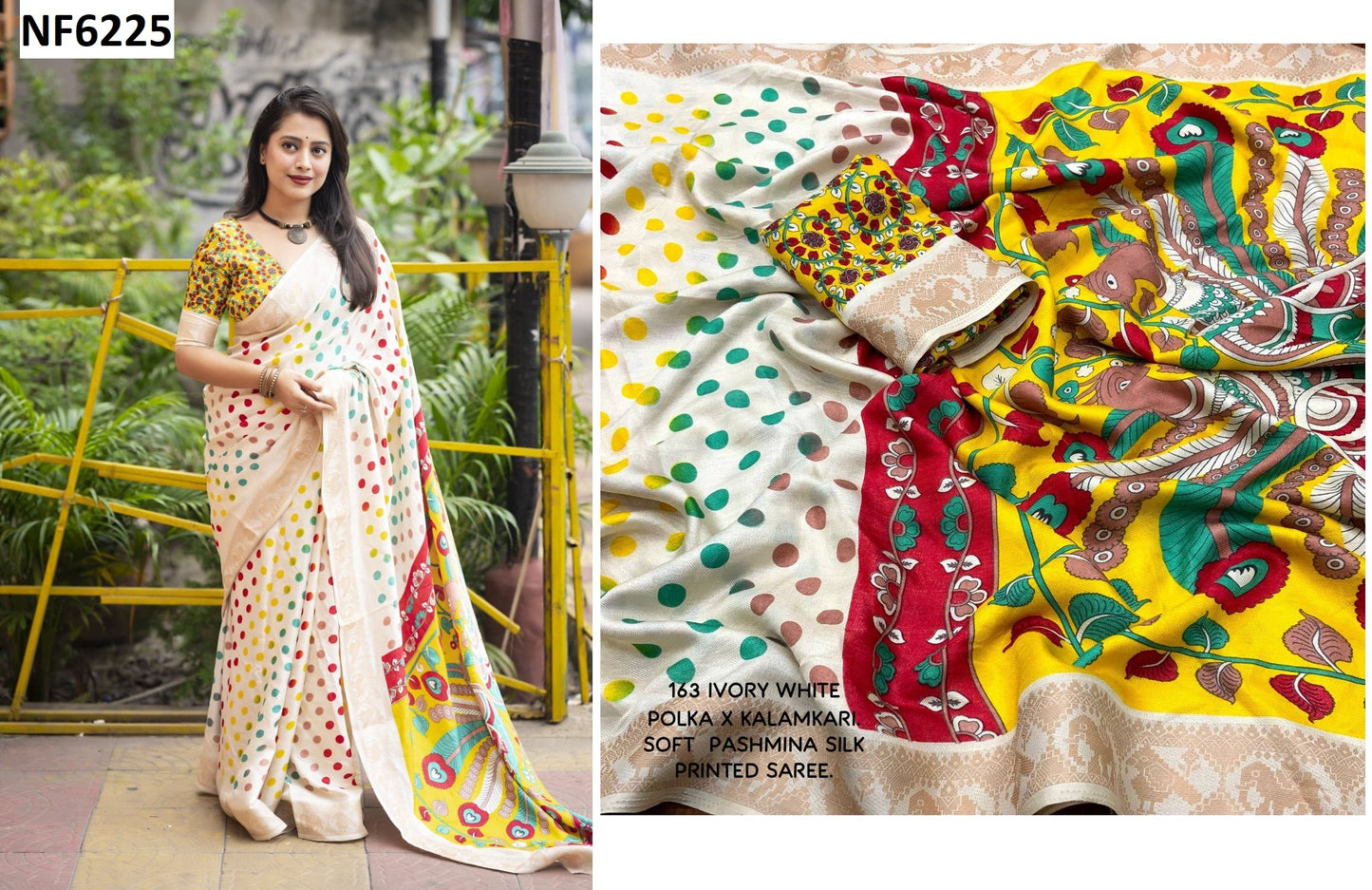 Nf6225 Vmk Pashmina Sarees