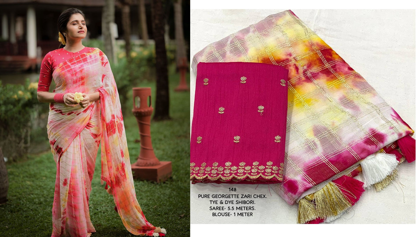 Nf6236 Vmk. Georgette Sarees