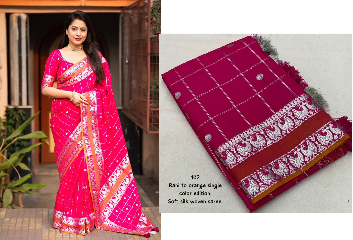 Nf6237 Vmk. Chex Sarees