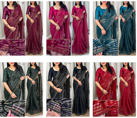 Nf6274 Vmk. Gold Zari Sarees