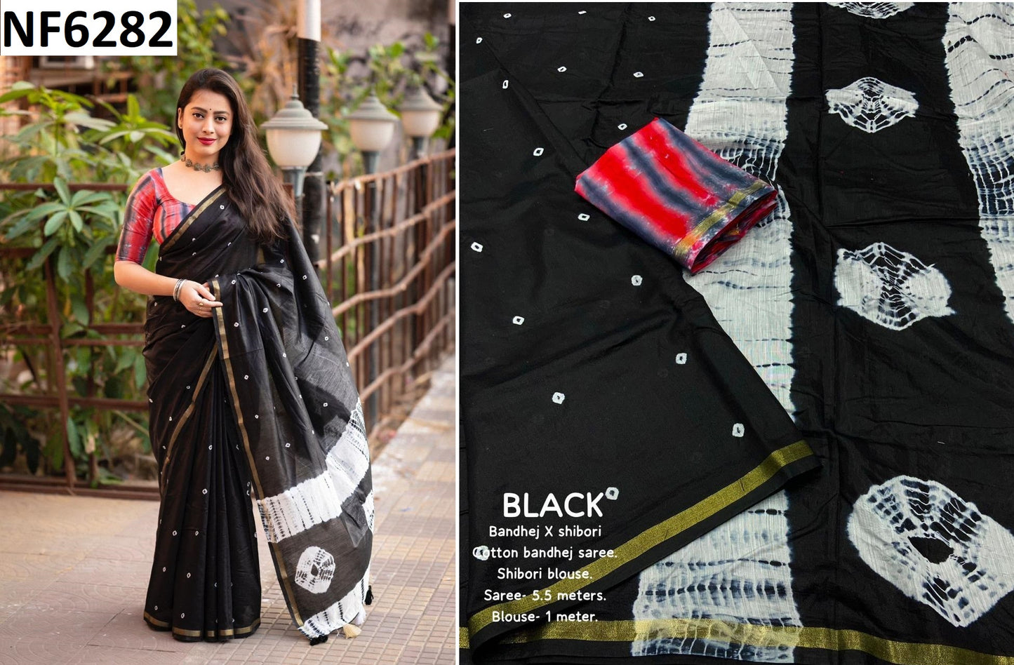 Nf6282 Vmk. Bandhej Sarees