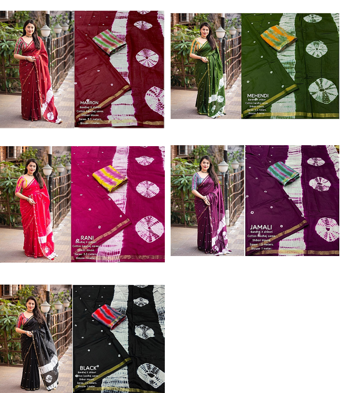 Nf6282 Vmk. Bandhej Sarees